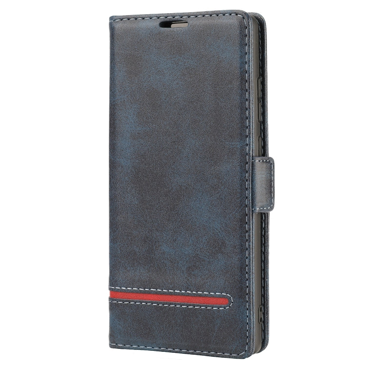 For Samsung Galaxy Note 20 Business Style Line Splicing Horizontal Flip TPU + PU Leather Case with Card Slots & Holder & Wallet