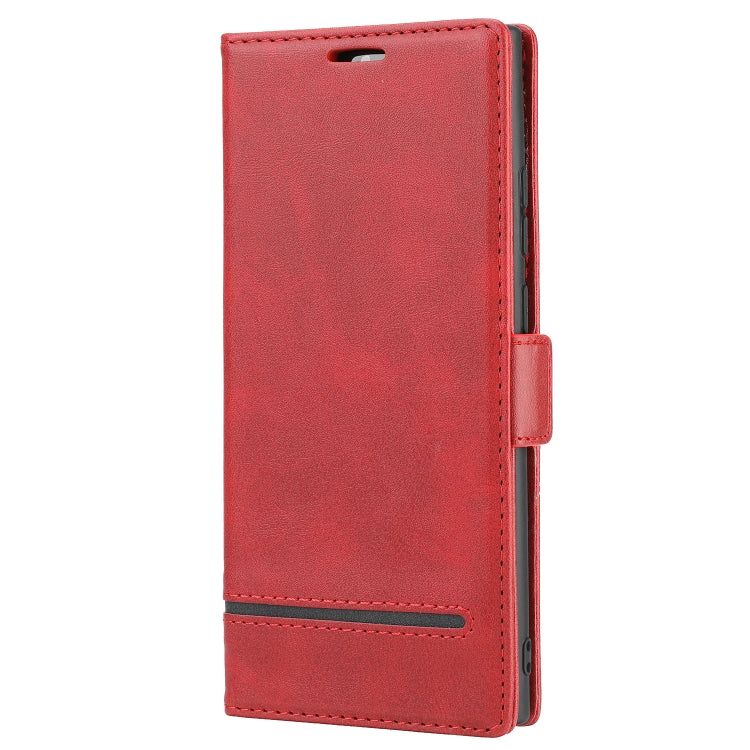 For Samsung Galaxy Note 20 Ultra Business Style Line Splicing Horizontal Flip TPU + PU Leather Case with Card Slots & Holder & Wallet