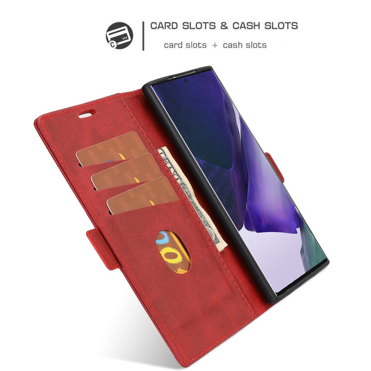 For Samsung Galaxy Note 20 Ultra Business Style Line Splicing Horizontal Flip TPU + PU Leather Case with Card Slots & Holder & Wallet