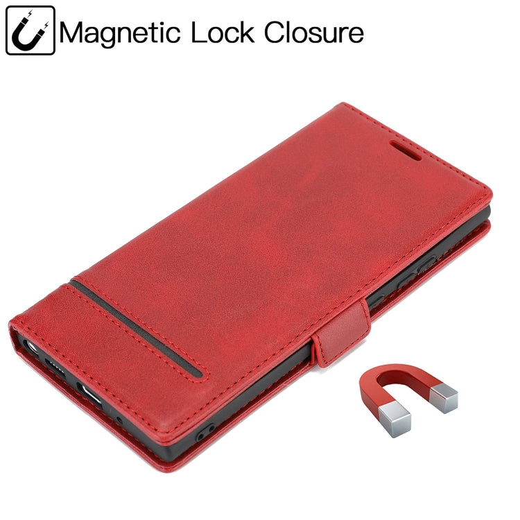 For Samsung Galaxy Note 20 Ultra Business Style Line Splicing Horizontal Flip TPU + PU Leather Case with Card Slots & Holder & Wallet
