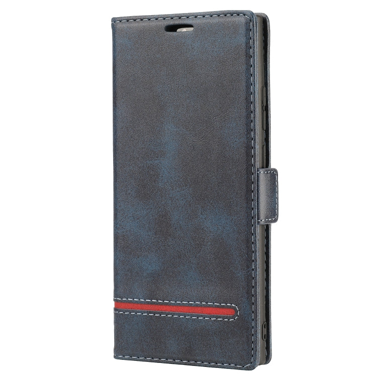 For Samsung Galaxy Note 20 Ultra Business Style Line Splicing Horizontal Flip TPU + PU Leather Case with Card Slots & Holder & Wallet