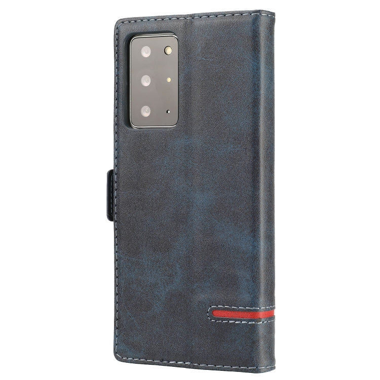 For Samsung Galaxy Note 20 Ultra Business Style Line Splicing Horizontal Flip TPU + PU Leather Case with Card Slots & Holder & Wallet
