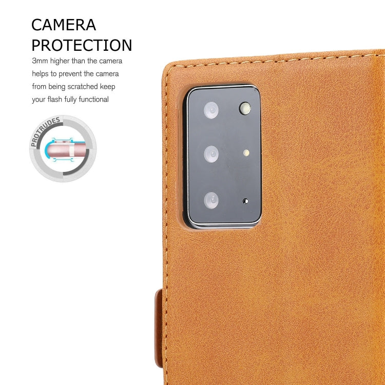 For Samsung Galaxy Note 20 Ultra Business Style Line Splicing Horizontal Flip TPU + PU Leather Case with Card Slots & Holder & Wallet