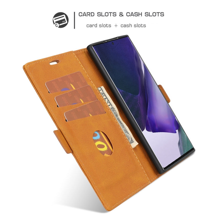 For Samsung Galaxy Note 20 Ultra Business Style Line Splicing Horizontal Flip TPU + PU Leather Case with Card Slots & Holder & Wallet