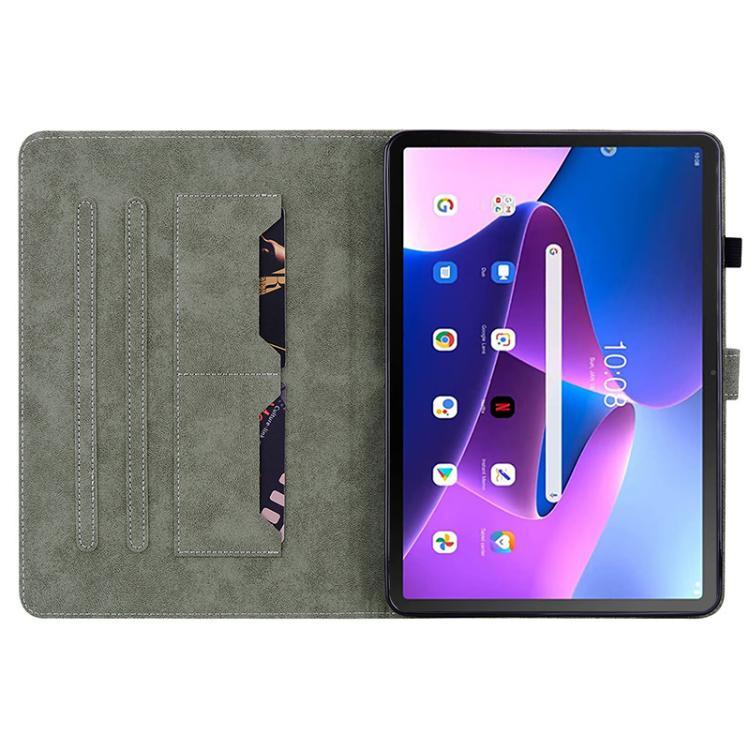 For Lenovo ZhaoYang K10C 10.1 inch Embossed Tiger Pattern Leather Tablet Case