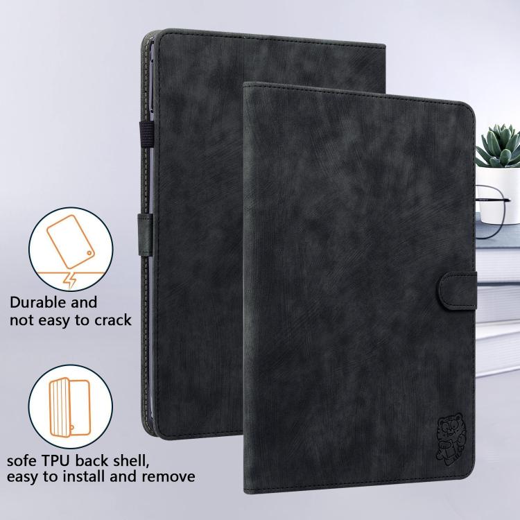 For Lenovo ZhaoYang K10C 10.1 inch Embossed Tiger Pattern Leather Tablet Case