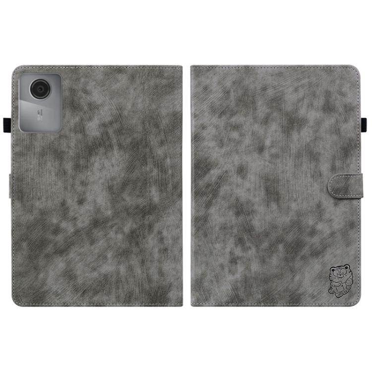 For Lenovo Idea Tab 11 / Xiaoxin Pad 2025 Embossed Tiger Pattern Leather Tablet Case