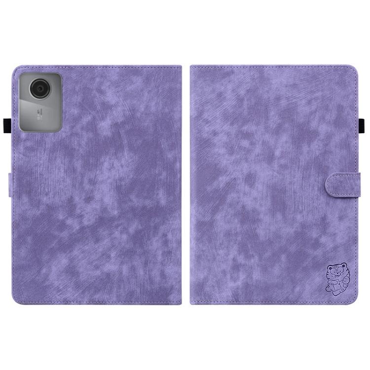 For Lenovo Idea Tab 11 / Xiaoxin Pad 2025 Embossed Tiger Pattern Leather Tablet Case
