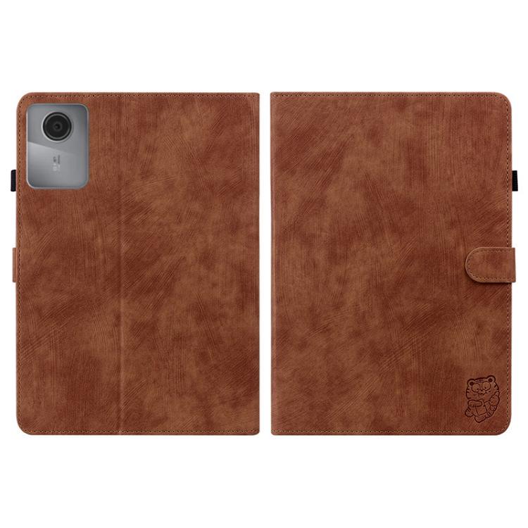 For Lenovo Idea Tab 11 / Xiaoxin Pad 2025 Embossed Tiger Pattern Leather Tablet Case