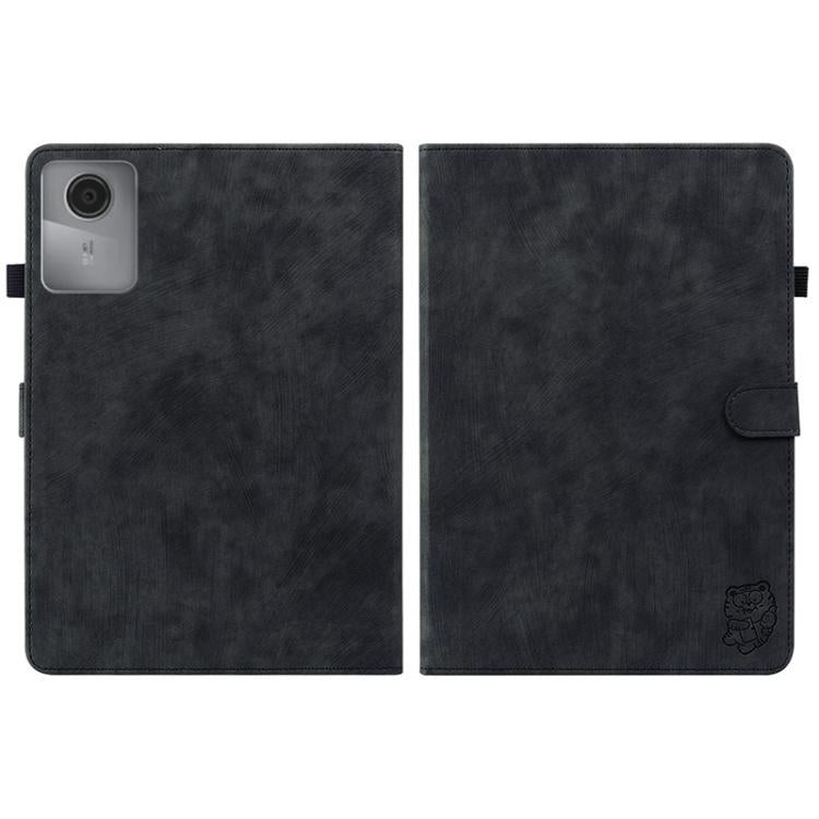 For Lenovo Idea Tab 11 / Xiaoxin Pad 2025 Embossed Tiger Pattern Leather Tablet Case
