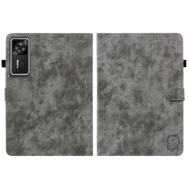 For Lenovo Legion Y700 Gen 4 Embossed Tiger Pattern Leather Tablet Case