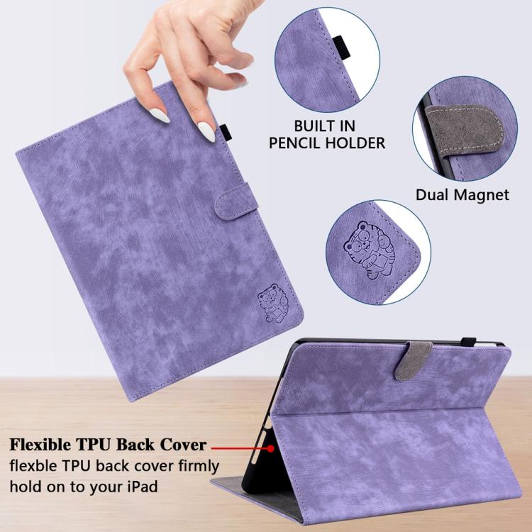 For Lenovo Legion Y700 Gen 4 Embossed Tiger Pattern Leather Tablet Case