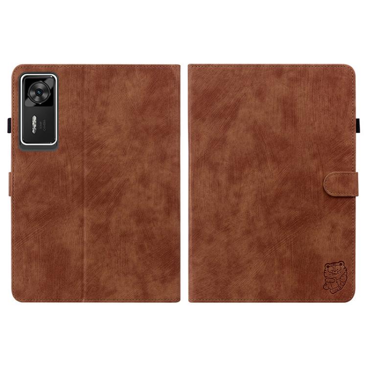 For Lenovo Legion Y700 Gen 4 Embossed Tiger Pattern Leather Tablet Case