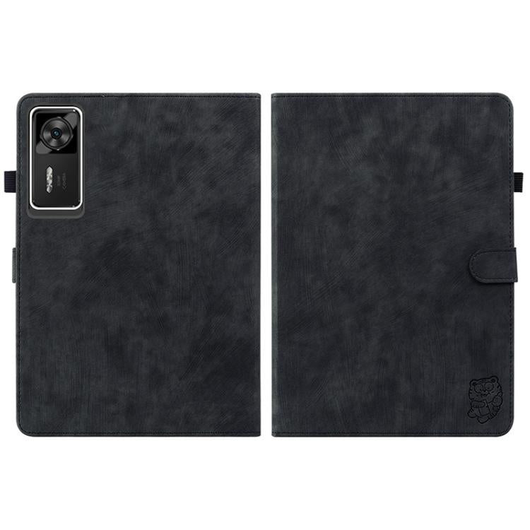 For Lenovo Legion Y700 Gen 4 Embossed Tiger Pattern Leather Tablet Case