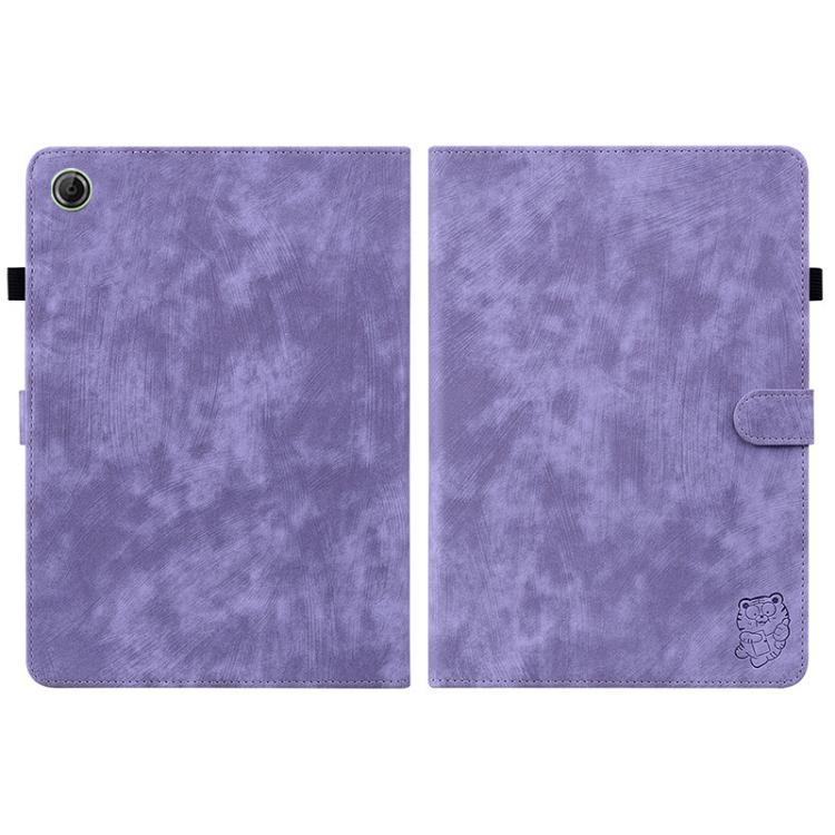 For Lenovo Tab K9 / Tab One Embossed Tiger Pattern Leather Tablet Case