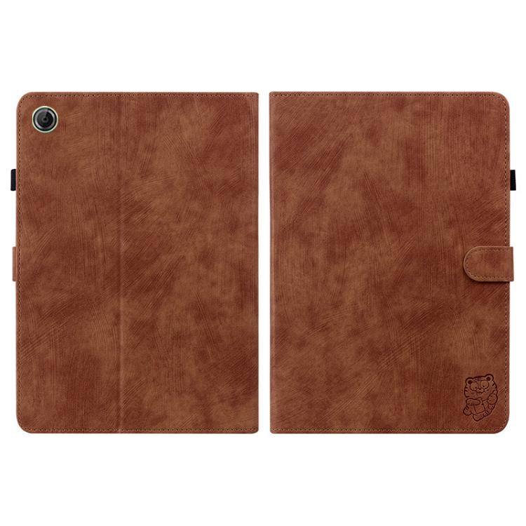For Lenovo Tab K9 / Tab One Embossed Tiger Pattern Leather Tablet Case