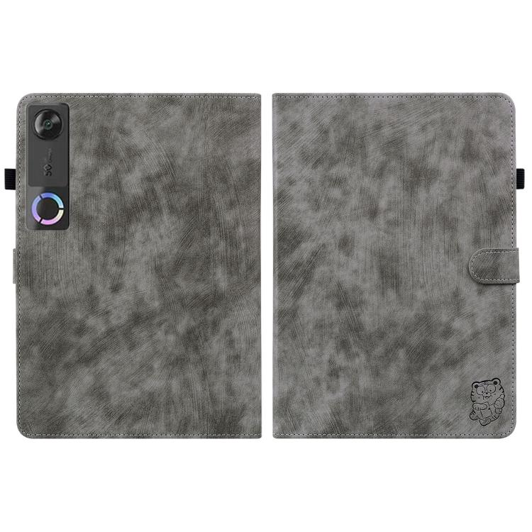For Lenovo Legion Y700 Gen 5 Embossed Tiger Pattern Leather Tablet Case