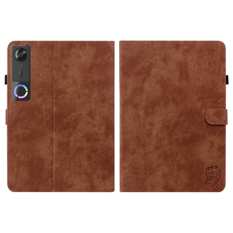 For Lenovo Legion Y700 Gen 5 Embossed Tiger Pattern Leather Tablet Case