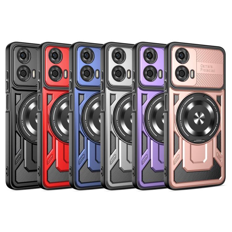 For Motorola Moto G24 / G04 Armor Rotating Holder MagSafe Phone Case