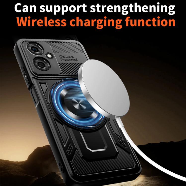 For Motorola Moto G54 Armor Rotating Holder MagSafe Phone Case