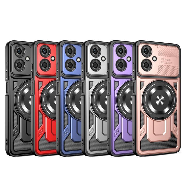 For Motorola Moto G54 Armor Rotating Holder MagSafe Phone Case