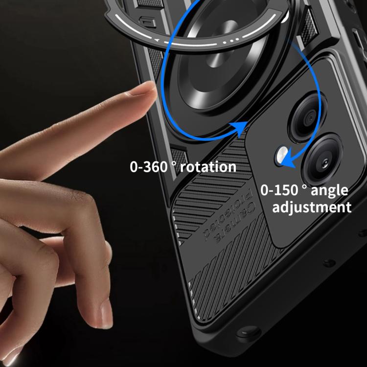 For Motorola Moto G84 5G Armor Rotating Holder MagSafe Phone Case