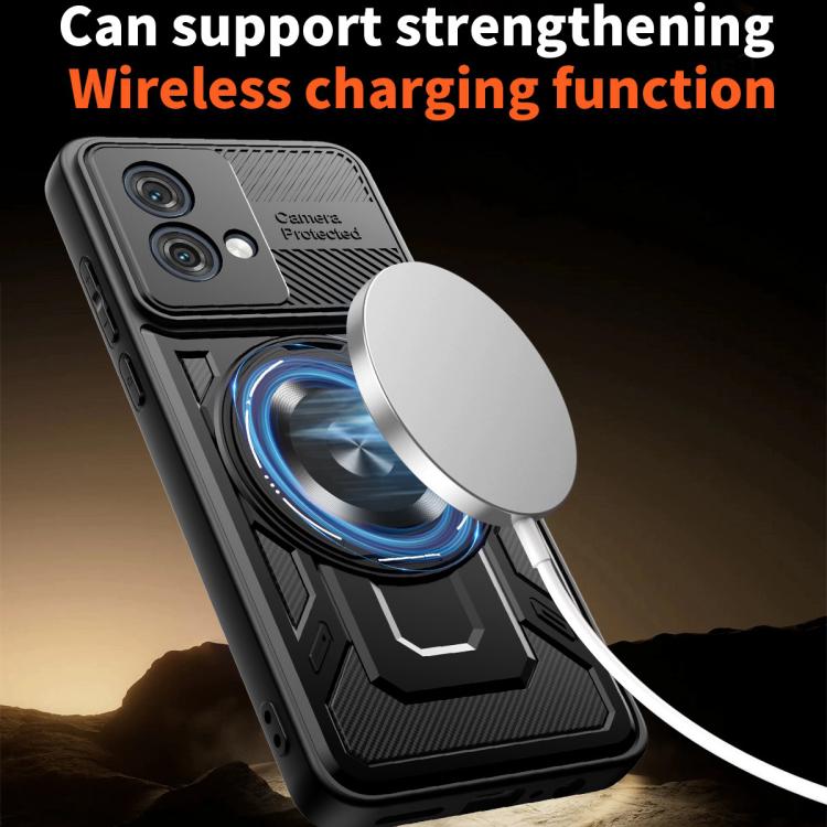 For Motorola Moto G84 5G Armor Rotating Holder MagSafe Phone Case
