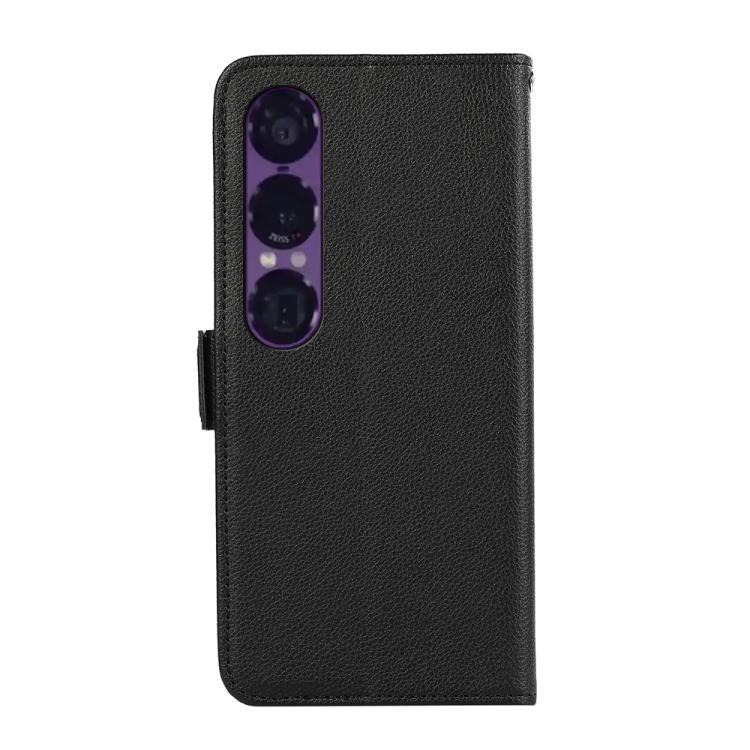 For Sony Xperia 1 VII ABEEL Side-Magnetic Litchi Pattern Leather RFID Phone Case
