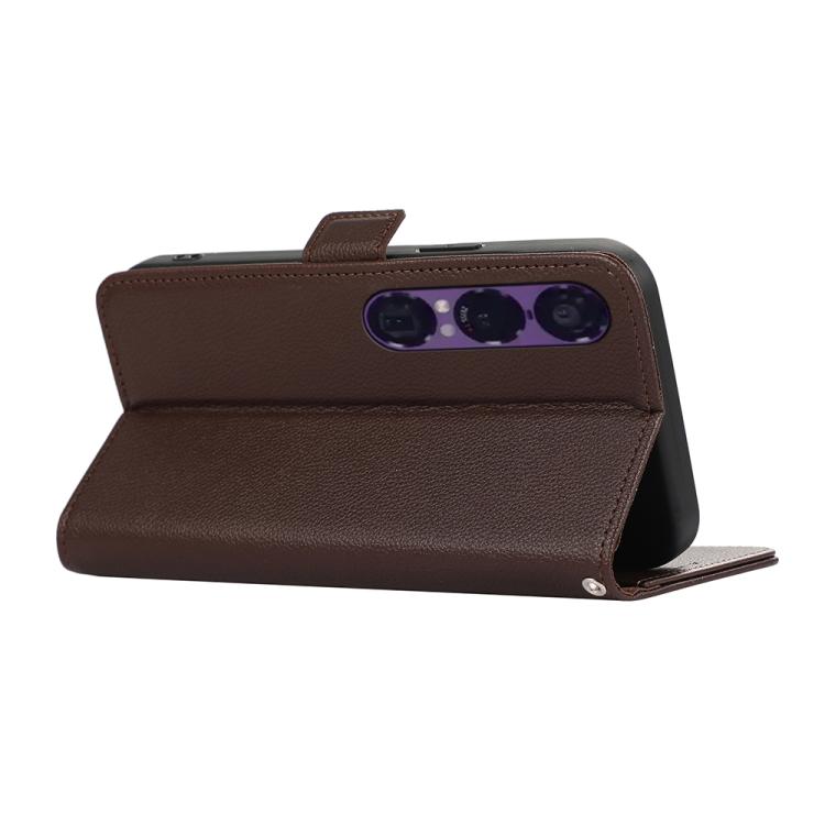 For Sony Xperia 1 VII ABEEL Side-Magnetic Litchi Pattern Leather RFID Phone Case