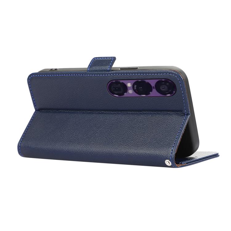 For Sony Xperia 1 VII ABEEL Side-Magnetic Litchi Pattern Leather RFID Phone Case