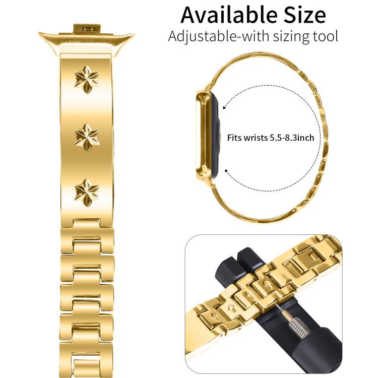 For Xiaomi Mi Band 8 Pro / Redmi Watch 4 Snowflake Petals Bracelet Metal Watch Band