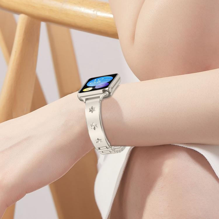 For Xiaomi Mi Band 8 Pro / Redmi Watch 4 Snowflake Petals Bracelet Metal Watch Band