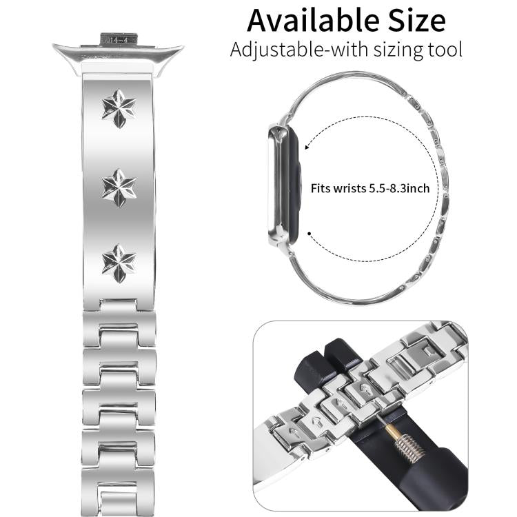 For Xiaomi Mi Band 8 Pro / Redmi Watch 4 Snowflake Petals Bracelet Metal Watch Band