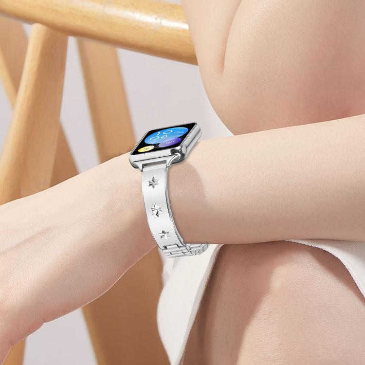 For Xiaomi Mi Band 8 Pro / Redmi Watch 4 Snowflake Petals Bracelet Metal Watch Band