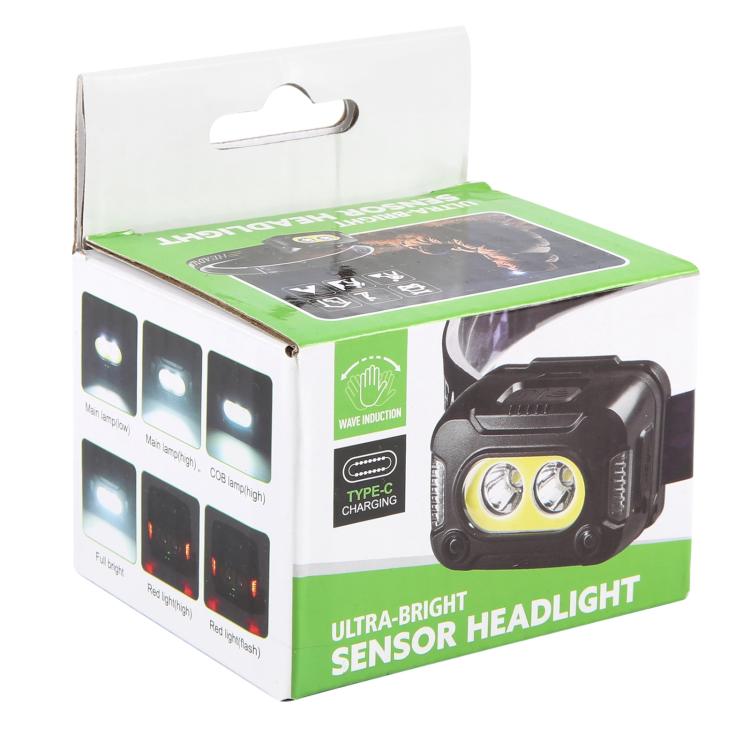 YY09 Outdoor Work Super Bright Sensor Headlight - Black