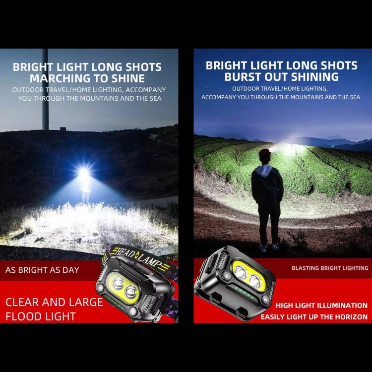 YY09 Outdoor Work Super Bright Sensor Headlight - Black