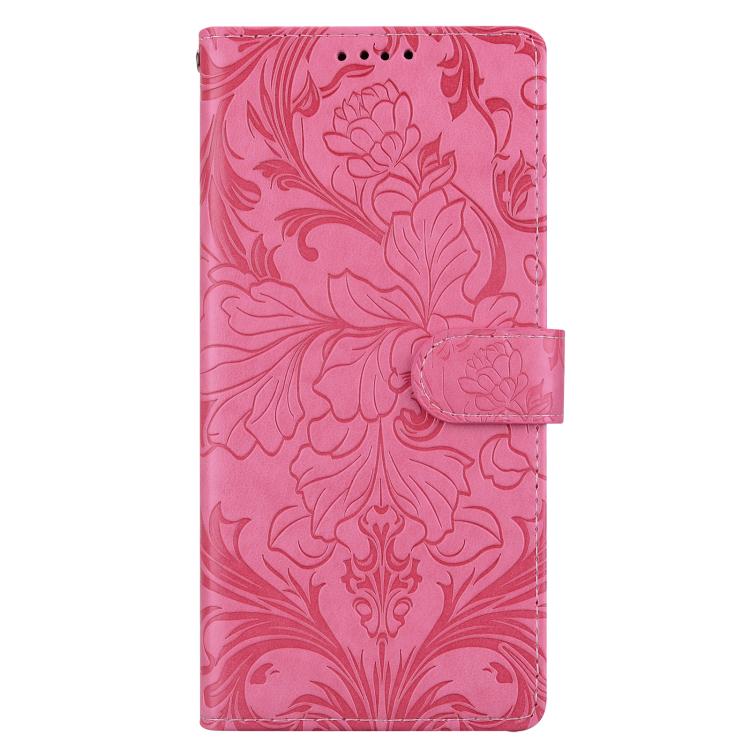 For iPhone 16 Pro Embossed Floral Pattern Leather Phone Case