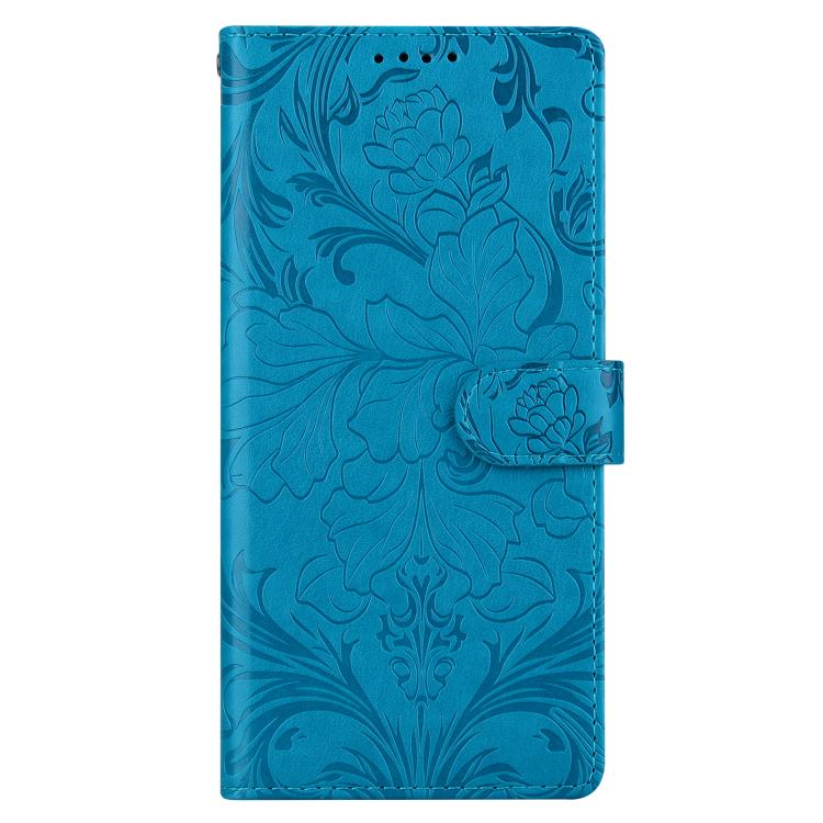 For iPhone 15 Pro Max Embossed Floral Pattern Leather Phone Case