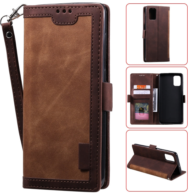 For Samsung Galaxy Note 20 Retro Splicing Horizontal Flip Leather Case with Card Slots & Holder & Wallet