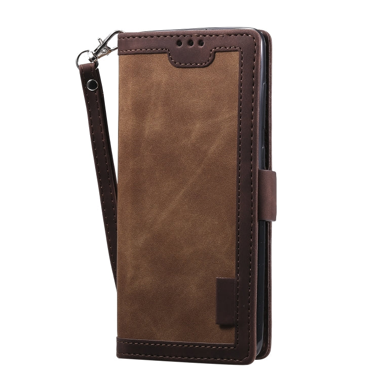 For Samsung Galaxy Note 20 Retro Splicing Horizontal Flip Leather Case with Card Slots & Holder & Wallet