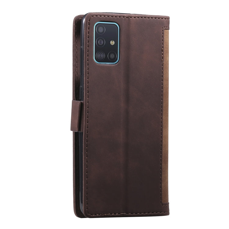 For Samsung Galaxy Note 20 Retro Splicing Horizontal Flip Leather Case with Card Slots & Holder & Wallet