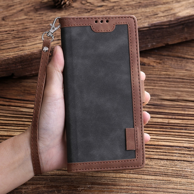 For Samsung Galaxy Note 20 Retro Splicing Horizontal Flip Leather Case with Card Slots & Holder & Wallet