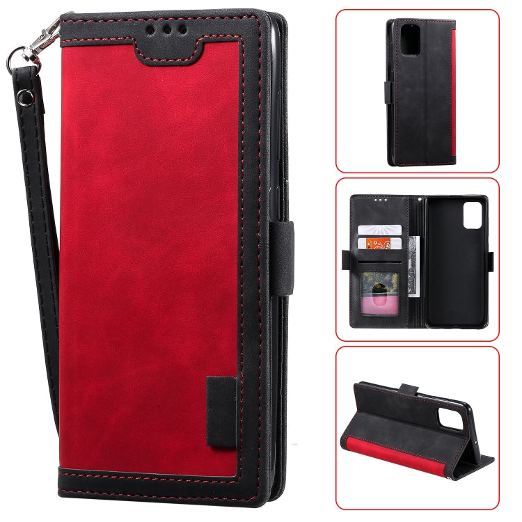 For Samsung Galaxy Note 20 Retro Splicing Horizontal Flip Leather Case with Card Slots & Holder & Wallet