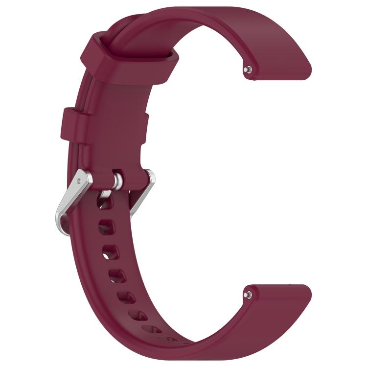 For Garmin Lily 2 xDfind Quick Release Silver Buckle Silicone Watch Band Wristband