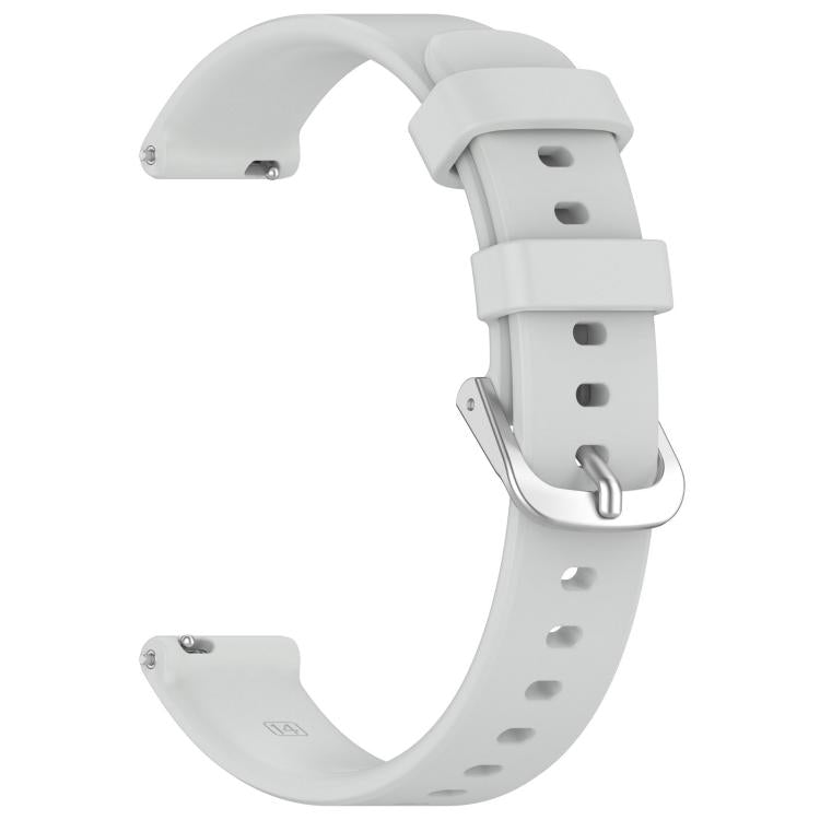 For Garmin Lily 2 xDfind Quick Release Silver Buckle Silicone Watch Band Wristband