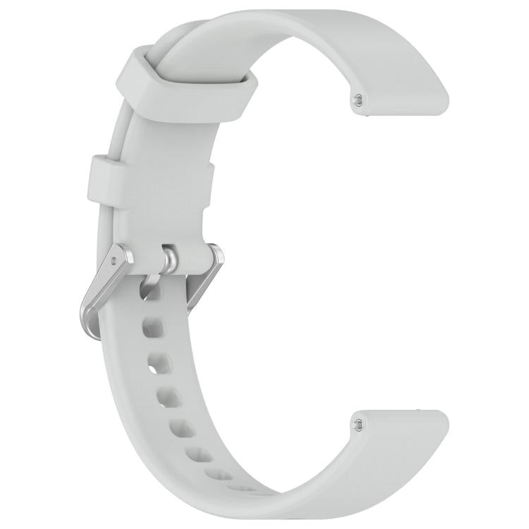 For Garmin Lily 2 xDfind Quick Release Silver Buckle Silicone Watch Band Wristband