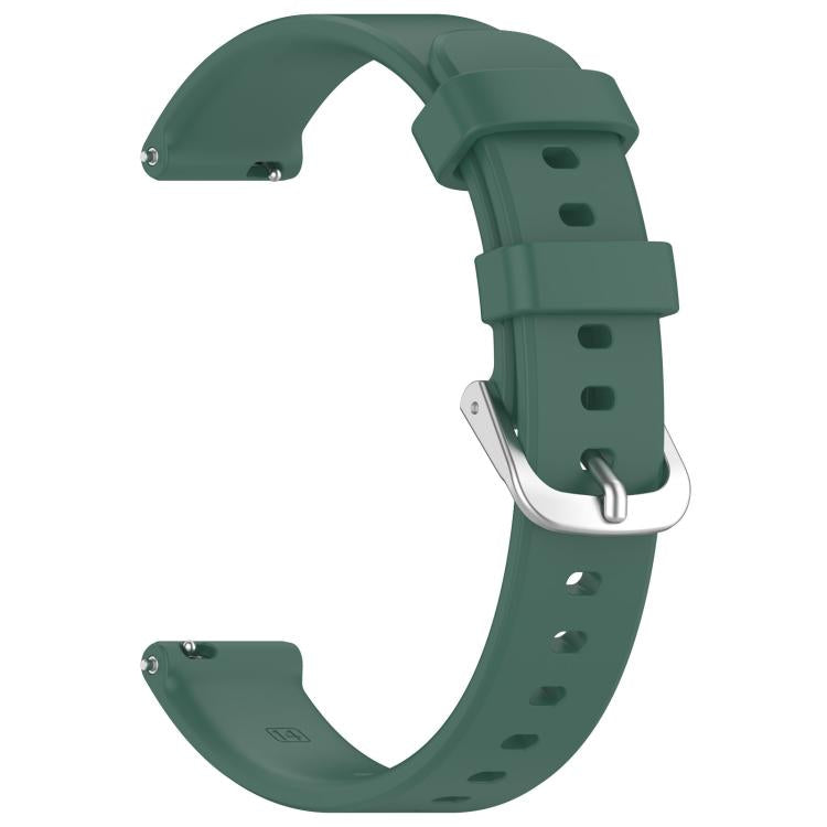 For Garmin Lily 2 xDfind Quick Release Silver Buckle Silicone Watch Band Wristband
