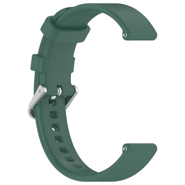 For Garmin Lily 2 xDfind Quick Release Silver Buckle Silicone Watch Band Wristband