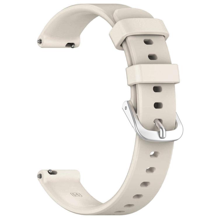 For Garmin Lily 2 xDfind Quick Release Silver Buckle Silicone Watch Band Wristband