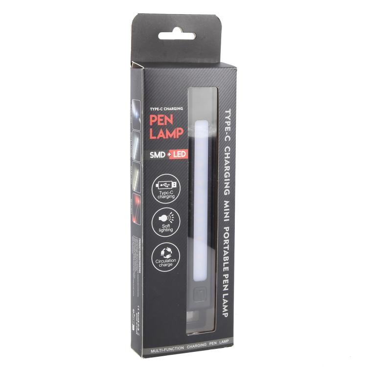 W09 Multifunctional Folding Pen Lamp LED Outdoor Work Flashlight - Black